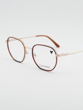 Calvin Klein CK24113 265 Unisex Eyeglasses Tortoise / Gold 50mm Square Frame